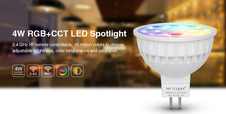 4W MR16 RGB+CCT LED Spotlight